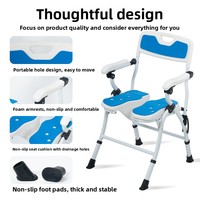 Chaise de douche pliable en alliage d'aluminium Simplywalk 150 kg pour personnes handicapées, service OEM ODM UKCA