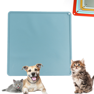 Ventes d'usine taille personnalisée tapis pour animaux de compagnie en silicone antidérapant écologique motif respectueux des chiens et tapis de chat durable - Product Image 6