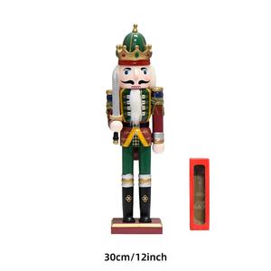 Statuina Schiaccianoci in Legno da 30CM Marionetta Soldato Schiaccianoci Dipinta a Mano Ornamento Natalizio Decorazione per la Casa Capodanno - Product Image 5