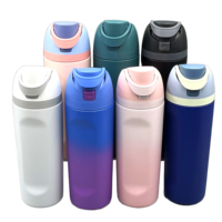 Nouvelle tasse isotherme sportive en acier inoxydable avec couvercle pop-up, pour hommes et femmes, utilisation en voiture/extérieur, couvercle élégant à double ouverture, 900 ml