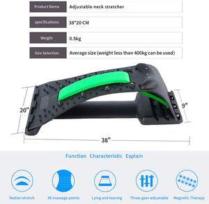 2021 Perenggang Terapi Punggung <span class=keywords><strong>Magnet</strong></span>, Pemijat Punggung Penyangga Lumbar Pereda Nyeri Tulang Belakang Otot Punggung - Product Image 4