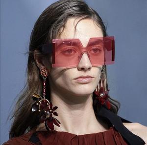 1604 sang trọng cổ điển <span class=keywords><strong>Retro</strong></span> người đàn ông một mảnh không có vành 2025 quá khổ vuông kính mát phụ nữ - Product Image 4