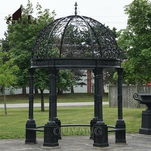 Gazebo en fer forgé vintage européen, <span class=keywords><strong>pavillon</strong></span> en métal forgé à la main pour la décoration de parcs et de villas en plein air - Product Image 2