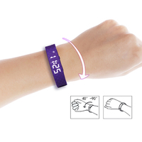 Nouvelle montre connectée de santé avec alarme vibrante, suivi d'activité sportive, montre pour enfants, résistante à l'eau, écran LED, bracelet en silicone