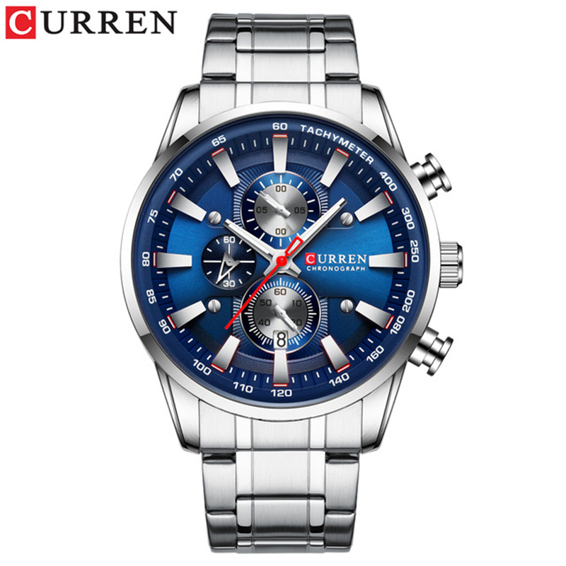 Acquista CURREN Orologi di lusso da uomo Orologi da polso sportivi alla moda Cronografo maschile al quarzo Orologio in acciaio inossidabile con lancette luminose in Italia a partire da 20