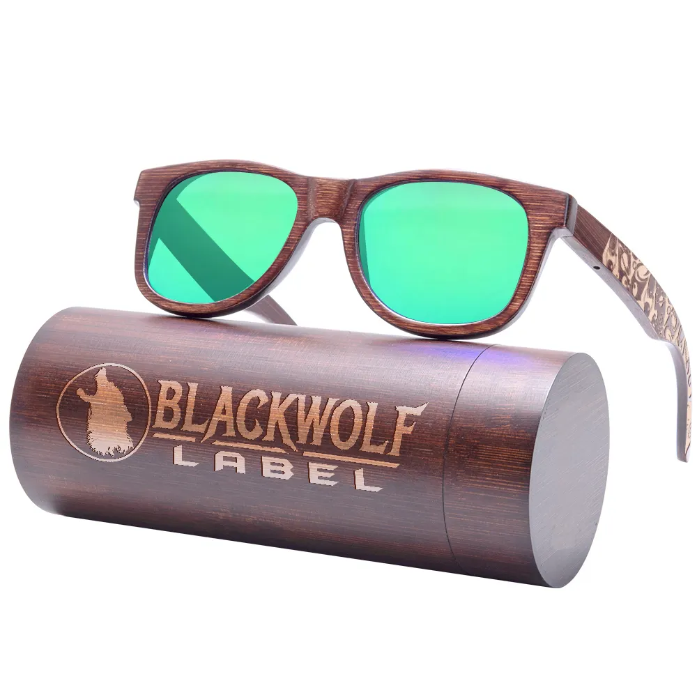 New fashion style wholesale classic retro vintage do old wooden sunglasses with logo laser