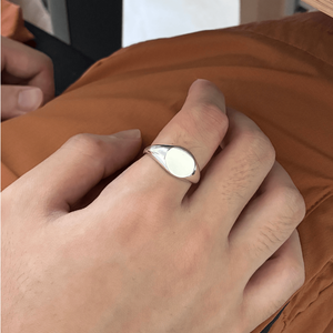 Bijoux fins en gros, bague signet gravable en argent 925 plaqué rhodium vintage pour hommes et femmes - Product Image 3