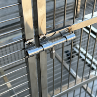 Cage à oiseaux de luxe classique moderne simple grande en acier inoxydable avec plateau en plastique pour perroquets et pigeons, enclos de jeu, boîte de reproduction