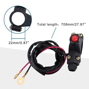 GOOFIT Universal 7/8 '22MM motocicleta emergencia <span class=keywords><strong>Kill</strong></span> Stop motor interruptor botón reemplazo para ATV Dirt Pit Bike <span class=keywords><strong>Scooter</strong></span> - Product Image 2