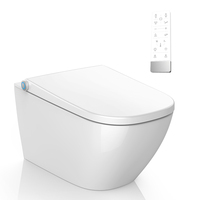 Sanitaire Salle de bain Lavage rétractable Toilettes murales intelligentes à fermeture en douceur