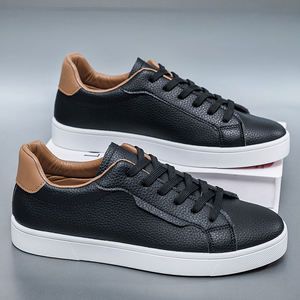 Chaussures de <span class=keywords><strong>skate</strong></span> décontractées pour hommes, légères, souples, antidérapantes, désodorisantes, en similicuir, semelle rouge, baskets de <span class=keywords><strong>skate</strong></span> blanches - Product Image 2