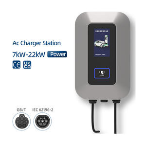 Nouvelle <span class=keywords><strong>borne</strong></span> de recharge rapide pour véhicules <span class=keywords><strong>électrique</strong></span>s IP55 AC avec contrôle par application, terminal solaire 7-43,5 kW, OCPP GB/T Type 2, boîtier mural, station de recharge pour voitures <span class=keywords><strong>électrique</strong></span>s, câble de 5 m, CE - Product Image 1