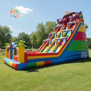 Maison de rebond gonflable en PVC commerciale Combo toboggan <span class=keywords><strong>sec</strong></span> et aquatique arrière-cour gonflable pour les locations de fêtes d'enfants - Product Image 1