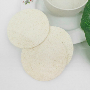 Bán buôn tự nhiên tái sử dụng CHA miếng bọt biển chà trắng vòng rửa món ăn xơ mướp cellulose miếng bọt biển Pad Scrubber - Product Image 4