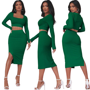 Abbigliamento da donna set due pezzi abiti Sexy <span class=keywords><strong>in</strong></span> <span class=keywords><strong>maglia</strong></span> Mini abito <span class=keywords><strong>vestito</strong></span> autunno inverno moda nuovi abiti a maniche lunghe - Product Image 5