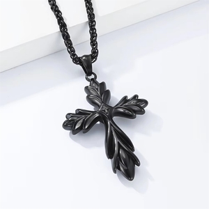 Collar con Colgante en Forma de Cruz de <span class=keywords><strong>Iris</strong></span>, Chapado en Oro de 18k, Estilo Gótico Retro Europeo y Americano, Popular al por Mayor - Product Image 3