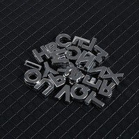 SSeeSY aleación encantos 26 letras alfabeto inicial DIY 10mm colgante para pulsera collar bolsa ropa Jeans