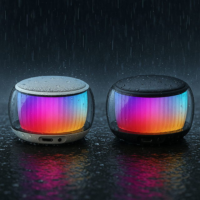 Mini Portable Multi-functional Wireless Bass RGB LED Lighting TWS Music Speaker for Bicycle Sound Custom Smart Rechargeable Gift