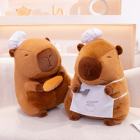 Peluche Capybara Chef Mignonne Style Pain au Fromage, Poupée en Tissu Mignonne et Originale, Figurine en Peluche Adorable, Cadeau Idéal pour les Fêtes