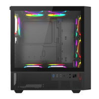 Panel Frontal Horizontal Personalizado para PC ATX con Pantalla LCD, Fuente de Alimentación, Vidrio Transparente, LED, a Prueba de Polvo, para Juegos