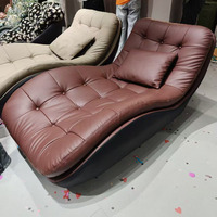 Canapé paresseux moderne zéro gravité, fauteuil inclinable individuel en cuir pour salon, idéal pour la détente et le repos