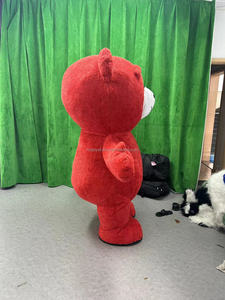 2m 2.6m Costume d'ours en peluche gonflable unisexe taille adulte <span class=keywords><strong>color</strong></span>é Costume de dessin animé Cosplay mascotte d'ours pour Pâques en vente - Product Image 5