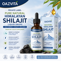 Complément alimentaire liquide en gouttes à base d'Ashwagandha, de Shilajit et d'huile de graines noires, marque privée OEM/ODM