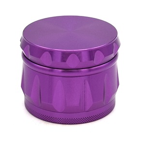 Wholesale Round Aluminum Alloy <b>Herb</b> <b>Grinder</b> 4-Part Metal Tobacco Crusher in Green Purple Yellow Black Blue Pink Modern Style - Product Image 2