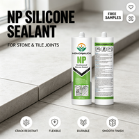 Scellant en silicone neutre transparent à haute transmissivité, adhésif en silicone RTV imperméable pour garde-corps et escaliers en verre sans cadre