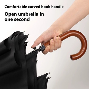 Paraguas Comercial Extra Grande Resistente al Viento y a las Tormentas, Mango Largo Reforzado, Engrosado y Resistente, Paraguas al por Mayor para Hoteles - Product Image 3