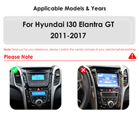 CARUPEZ 9,7 Zoll Android Autoradio mit integriertem GPS für I30 Elantra GT 2011-2017, vertikaler Tesla-Stil, 8 Kerne, 1 Jahr Garantie