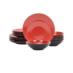 Semtember Promotion Round Houseware Steak Plate Low Price Tableware Set China Factory Stoneware Dinnerware Set Food Grade for 6 - Product Image 1