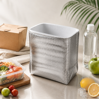 Verdikte aluminiumfolie geïsoleerde voedselzakken, wegwerp koelzakken voor afhaalmaaltijden, fruitkoelzakken, thermische verpakkingszakken voor koude opslag