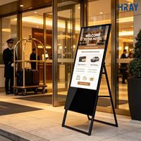 Letrero Luminoso HRAY de 43 Pulgadas con Marco en A, Gran Brillo, Vista Panorámica de 178° para Cadenas de Tiendas, Producto en Oferta, Soporte para Exhibición de Información, Compatible con OEM y ODM