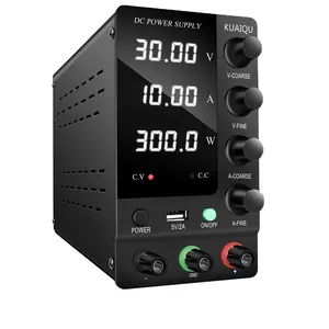 快曲SPS-C3010黑色实验室开关交流转DC电源可调台式四位发光二极管数显30V 10A