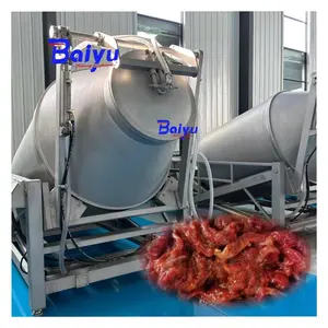 Baiyu Commercial Hydraulic Meat Tumbler Used Chicken Fish Salting Food Vacuum Marinating Machine with Reliable Motor