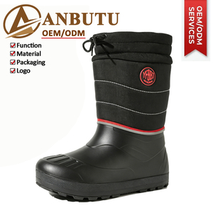 Bottes de neige légères en EVA pour hommes, imperméables, à coque monobloc, tige matelassée, chaudes, en fausse fourrure – Vente en gros directe usine - Product Image 1