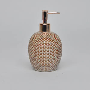 Hôtel moderne pigmentée or minion distributeur de savon mat céramique salle de bain accessoires ensemble - Product Image 2