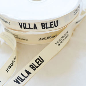 OEM Customized Brand Logo Cotton <b>Ribbon</b> Rolls Garment Printed Grosgrain Canvas <b>Silk</b> Packaging for Gifts INFFY Packaging - Product Image 5