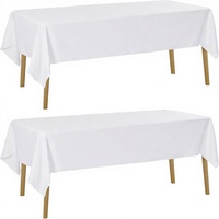 Mantel Negro con Patrón Sólido, Resistente a Manchas y Arrugas, Lavable, de 60x102 Pulgadas (6 Pies)
