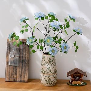 Branche de fleur d'<span class=keywords><strong>hibiscus</strong></span> en soie de haute qualité, blanc rose, fausse rose, malva, tige florale pour la maison, mariage, bricolage, arrangement de centre de table - Product Image 4