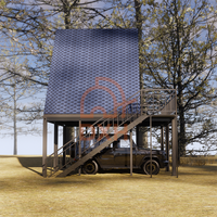 Maison de plage économique de luxe, préfabriquée, modulaire, pliable, en forme de triangle, résistante aux ouragans, prête à l'emploi
