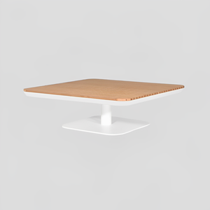 NOUVELLE TABLE EN ARGILE ET TECK FREEDOM 90X90 CM - Product Image 1