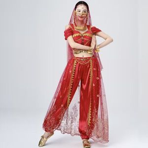 Jh467新着セクシーベリーダンスロングスカートブラトップス衣装6個大人セットパフォーマンスステージ & ダンサーウェアM L - Product Image 2