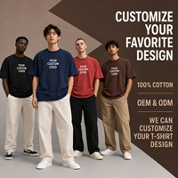T-shirt en coton uni respirant unisexe à manches courtes pour l'été, personnalisable avec logo, 300 g/m², 260 g/m², streetwear décontracté pour homme