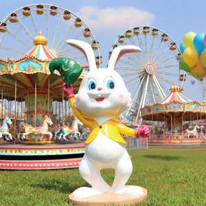 Большая наружная Абстрактная Декоративная скульптура, статуя кролика, современный дизайн, стиль для садовых украшений или весеннего декора - Product Image 4