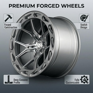 Nuevas Llantas de Aluminio Forjado Personalizadas WX de 17-24 Pulgadas 6061-T6 Ligeras de 30 mm para Audi, Jeep, <span class=keywords><strong>Tesla</strong></span>, Modificación Posventa - Product Image 1