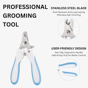 Coupe-ongles professionnel pour petits animaux, en acier inoxydable, tondeuse de toilettage pour chiens, avec protection de sécurité pour éviter les coupures, nettoyage facile, pour chats et chiens - Product Image 3