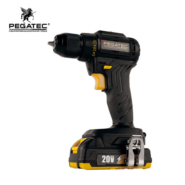 PEGATEC Cordless Handheld Drill Portable Power Tool for Hole Drilling