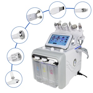 Appareil de nettoyage du visage multifonctionnel 6 en 1 Hydro Dermabrasion Aqua Peeling Machine H2O2 avec prise US - Product Image 2